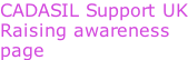 CADASIL Support UK Raising awareness page